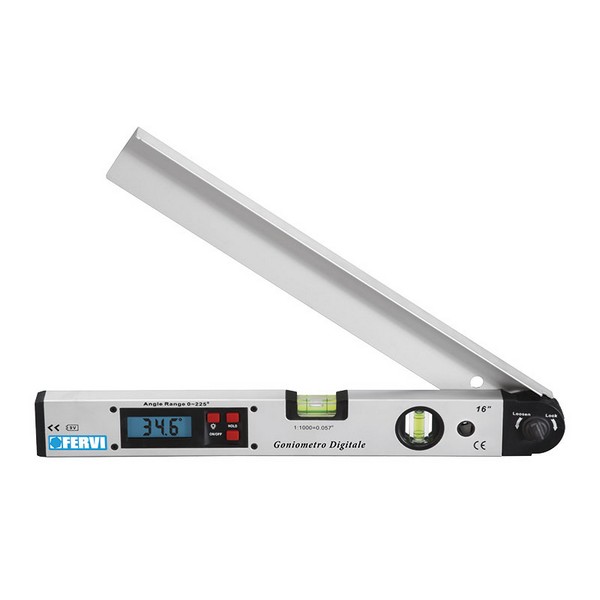 Goniometro digitale con livella 2 fiale G008
