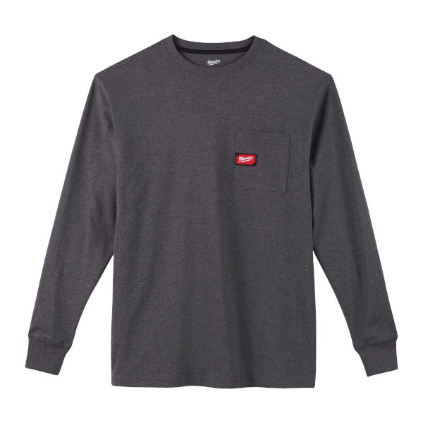 T-Shirt a manica lunga Workskin grigio scuro Milwaukee