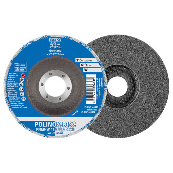 Disco abras. Polinox® DISC PNER-W 115-22,2 SiC F