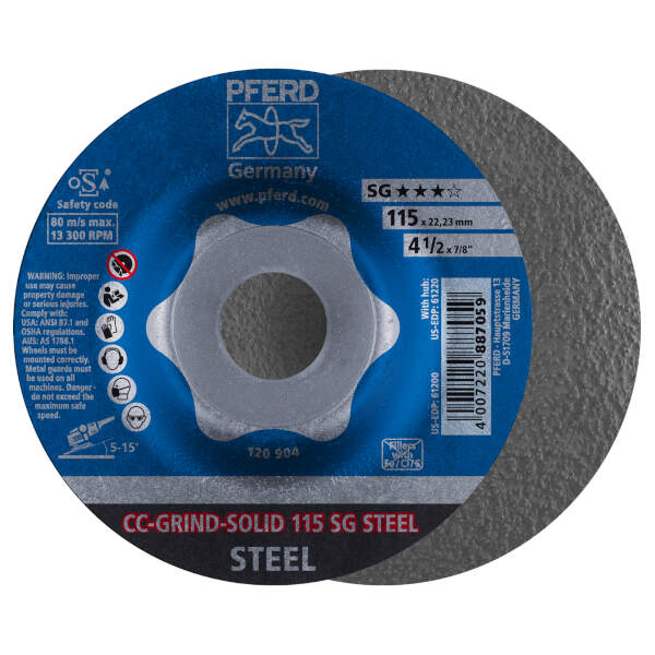 Disco da sbavo CC-GRIND-SOLID 115 SG STEEL