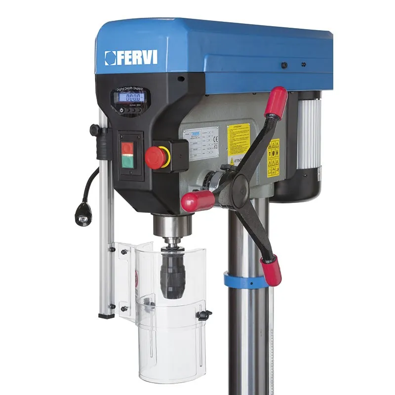 Trapano a colonna con trasmissione a cinghia 0252/400V Fervi