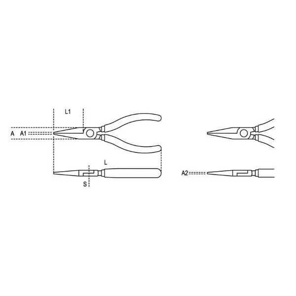 Pinze becchi tondi PVC antiscivolo 1010