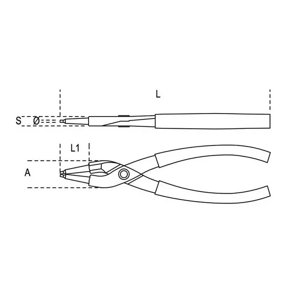 Pinze becchi diritti PVC 1032