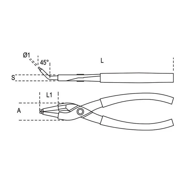 Pinze becchi a 45 x Seeger int. Beta 1033