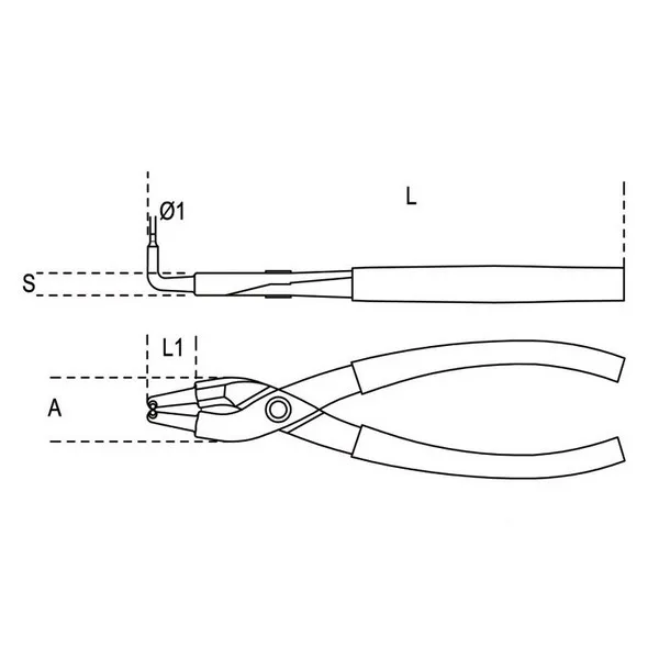 Pinze becchi a 90 x Seeger int. Beta 1034L