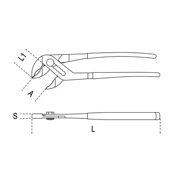 Pinza regolabile fosfatata cerniera sovrapposta PVC 1044F