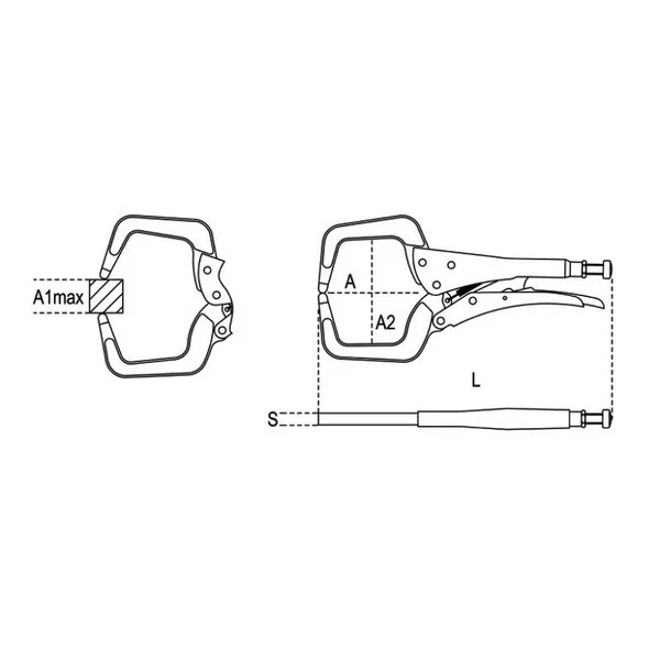 Pinze regolabili autobloccanti Beta 1062AL