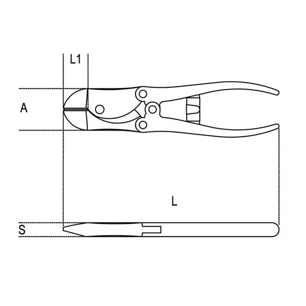 Tronchese doppia leva tagl. diagonali pesante 1094V
