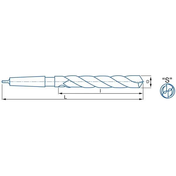 Punta HSS DIN345N conica Izar 1110