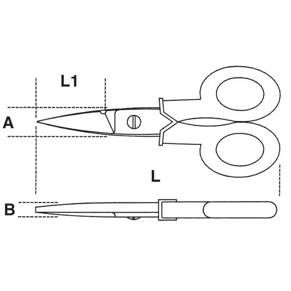 Forbici elettricisti profilo fresa graduata inox 1128BSX