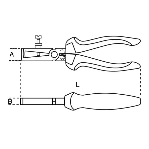Pinza spellafili impugnatura bimateriale 1142BM