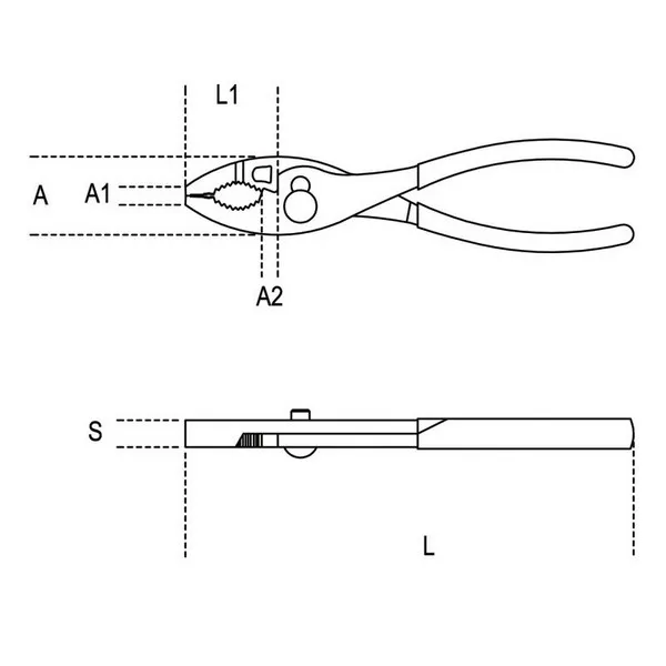 Pinza regolabile due posizioni manici PVC antiscivolo 1153