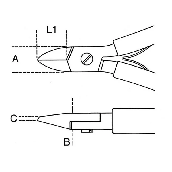 Tronchese per ettronica taglienti diagonali 1184BM