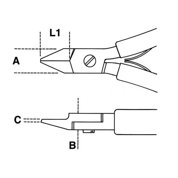 Tronchese per elettronica taglienti diagonali 1186BM
