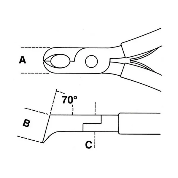 Tronchese per elettronica taglienti obliqui 1191BM/L