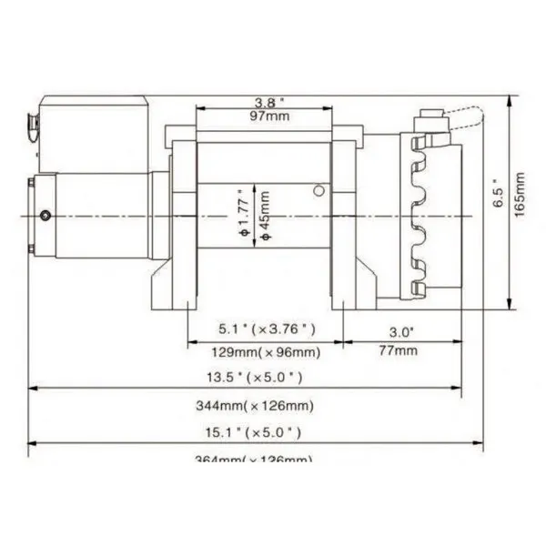 Argano elettrico a 12V in corrente continua 0630/2200