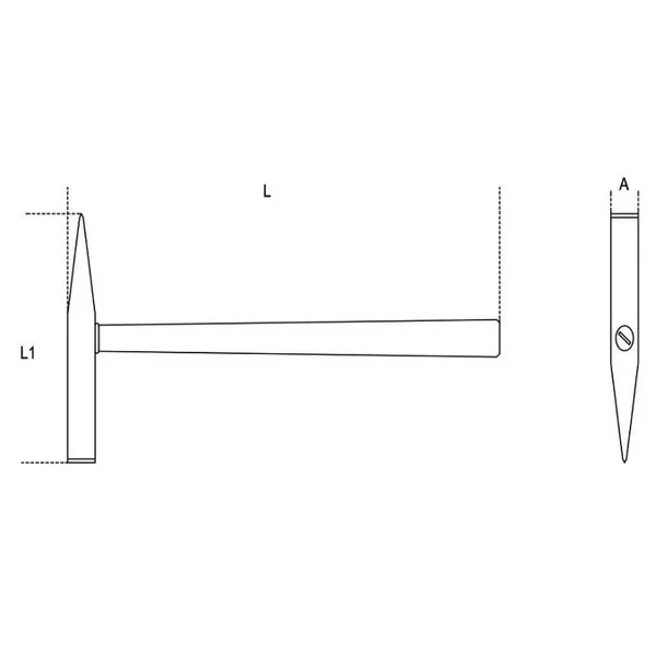 Martello scrostatore antiscintilla manico in legno 1379BA