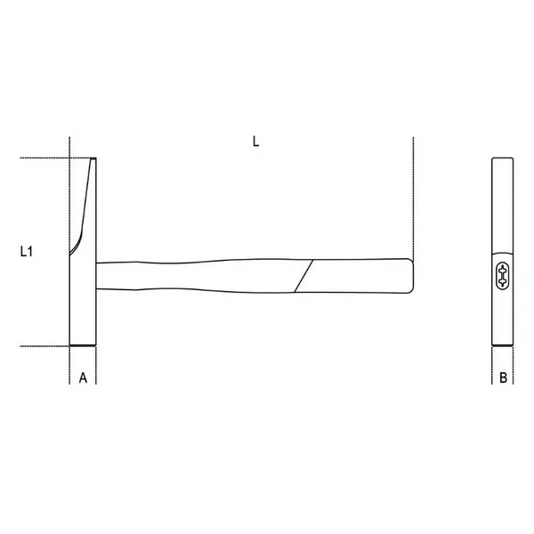 Martelli tipo francese per elettricisti legno 1379F