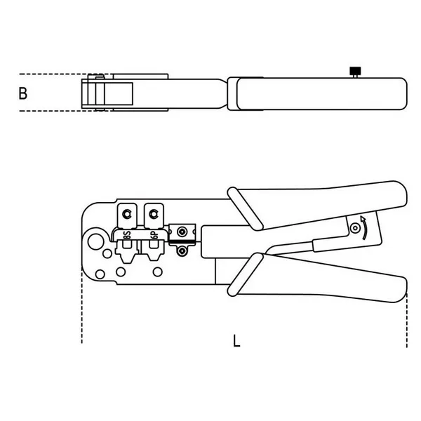 Pinza cricchetto per capicorda (per telefonia) 1601/PC