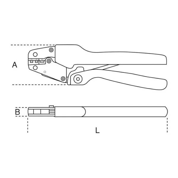 Pinza a grande effetto per capicorda preisolati 1608A