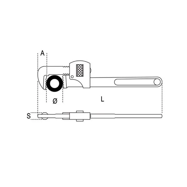 Giratubi modello Stillson in acciaio forgiato H-SAFE 360HS