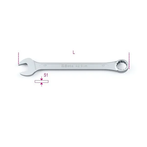 Chiavi combinate a cricchetto Beta 42SLIM