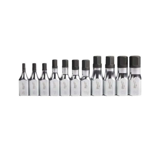 Set chiavi a bussola 3/8 esagonali 11pz Milwaukee