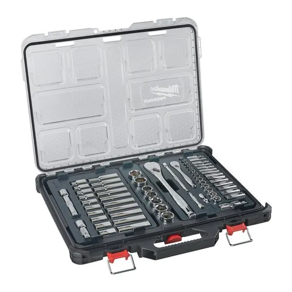 Set Packout bussole macchina 1/4 & 1/4 63 pz Milwaukee