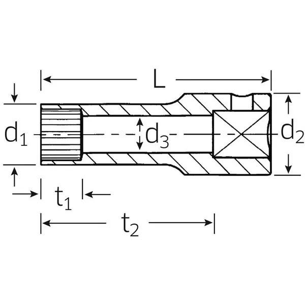 Chiave a bussola Spline-Drive 50aPLSP