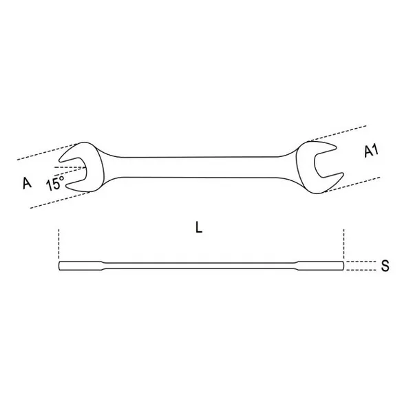 Chiavi a forchetta doppie cromate H-SAFE Beta 55HS