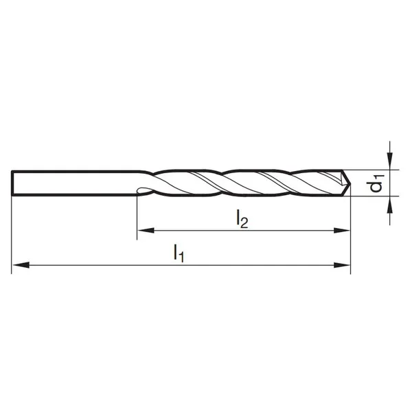 Punte elicoidali corte 81010 DIN 338N HSS