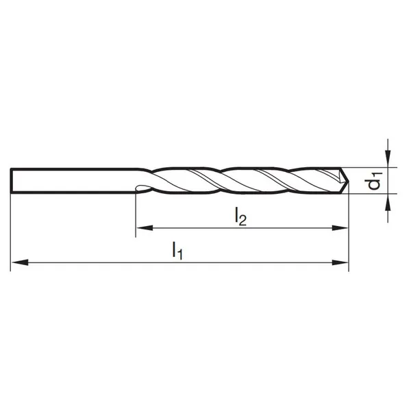 Punte elicoidali corte 81015 DIN 338N HSS