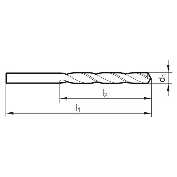 Punte elicoidali corte 81020 DIN 338H HSS