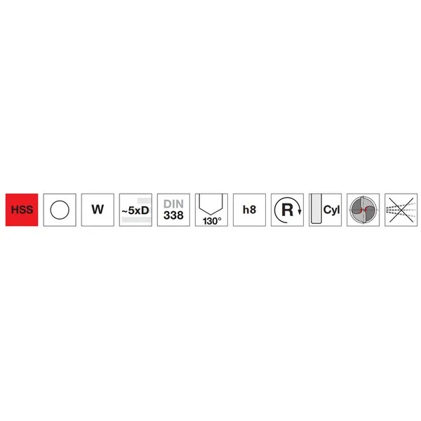 Punte elicoidali corte 81030 DIN 338W HSS