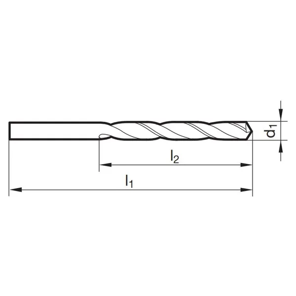 Punte elicoidali corte 81040 DIN 338FN HSS