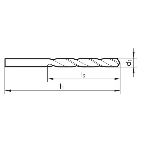 Punte elicoidali corte 81061 DIN 338S HSS-E