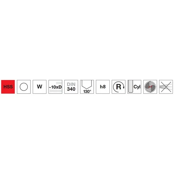 Punte elicoidali lunghe 81330 DIN 340W HSS