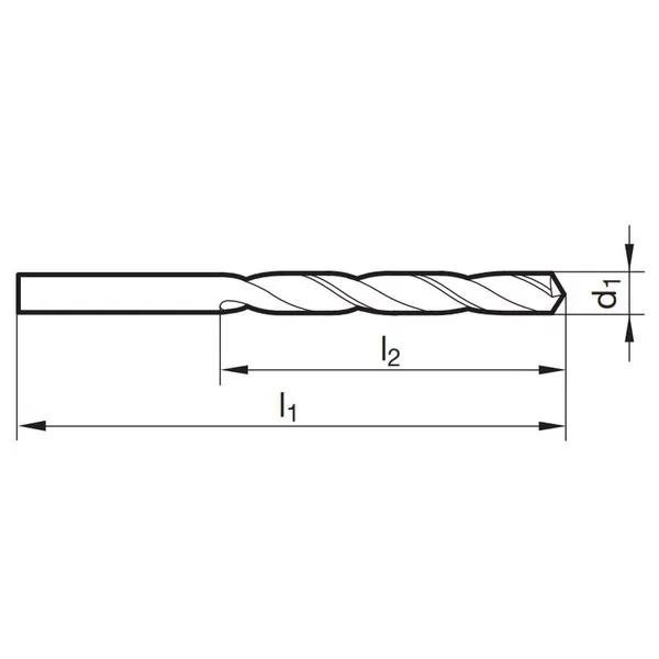 Punte elicoidali lunghe 81340 DIN 340FN HSS