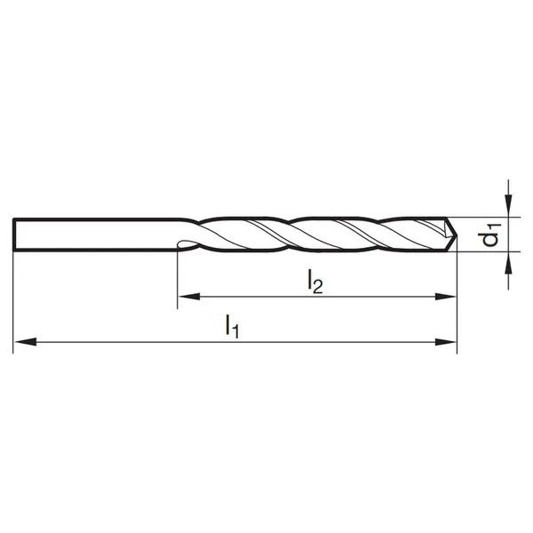 Punte elicoidali lunghe 81341 DIN 340FN HSS-E