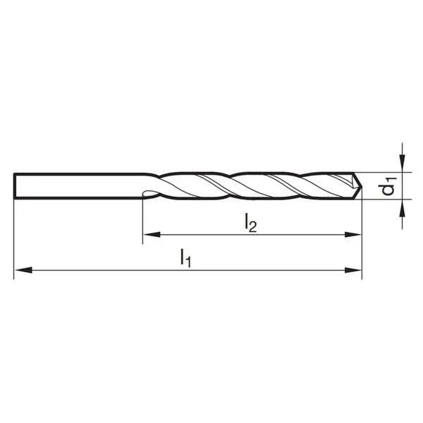 Punte elicoidali corte 84406 DIN 338N HSS