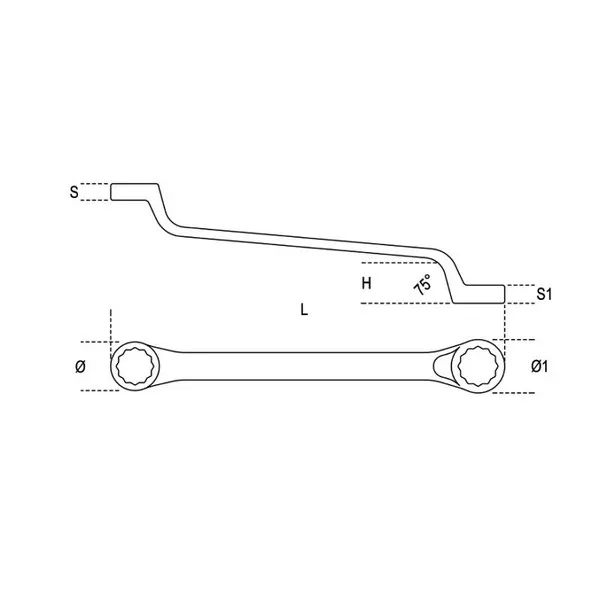Chiavi poligonali doppie curve profonde cromate Beta 90
