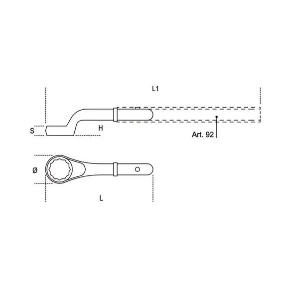 Chiavi polig curve att. x leva manovra H-SAFE 91HS-C