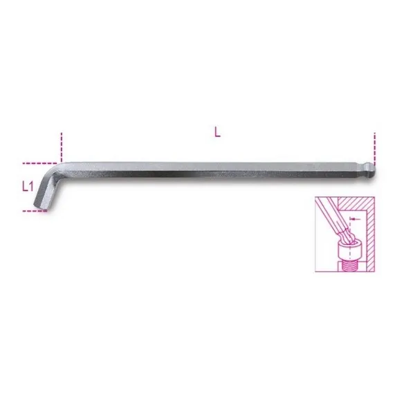 Chiavi maschio esagonale a 110 testa sferica 96BPA