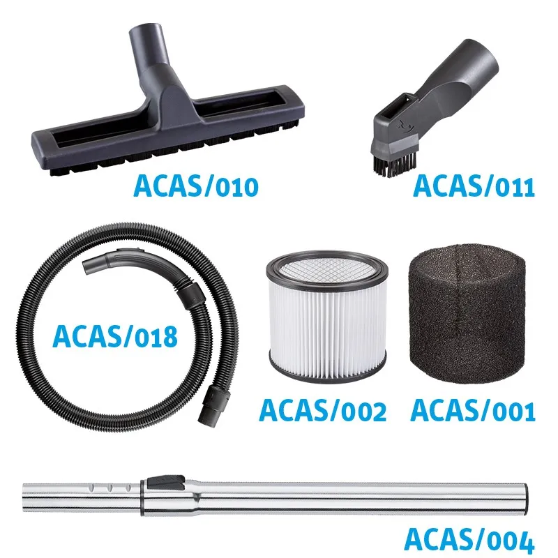 Aspirapolvere aspiraliquidi 60L con 2 motori A024/602 Fervi