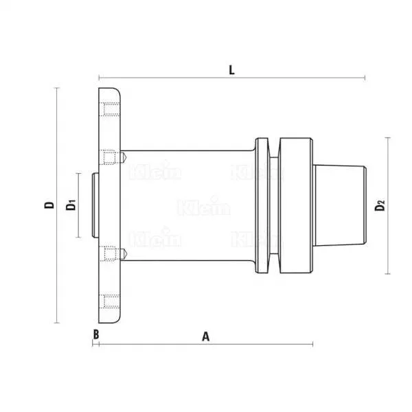 Adattatore hsk63e per seghe circolari