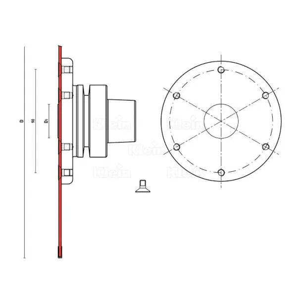 Adattatore hsk63e per seghe circolari