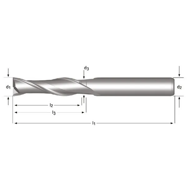 Fresa Finitura Dormer Din 1835A C122 HSS-E med-lunga