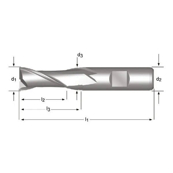 Fresa per cave Dormer C123 HSS-E PM Din 844K corta elica N