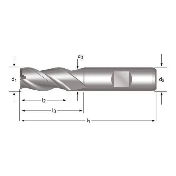 Fresa per cave Dormer C336 HSS-E PM Din 844K corta elica N