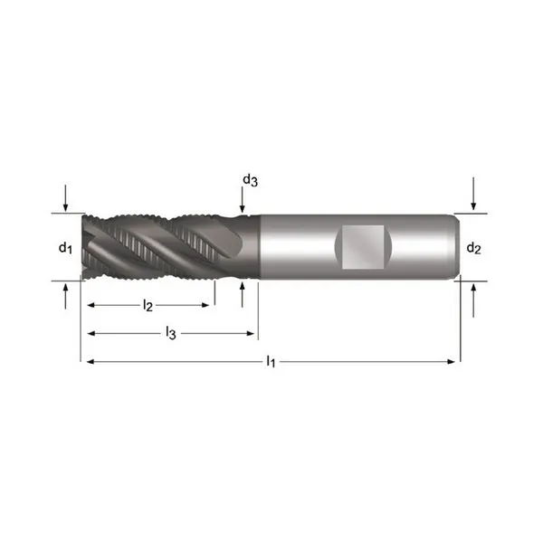 Fresa Sgrossatura Dormer C428 HSS-E PM Din 844K corta HRA